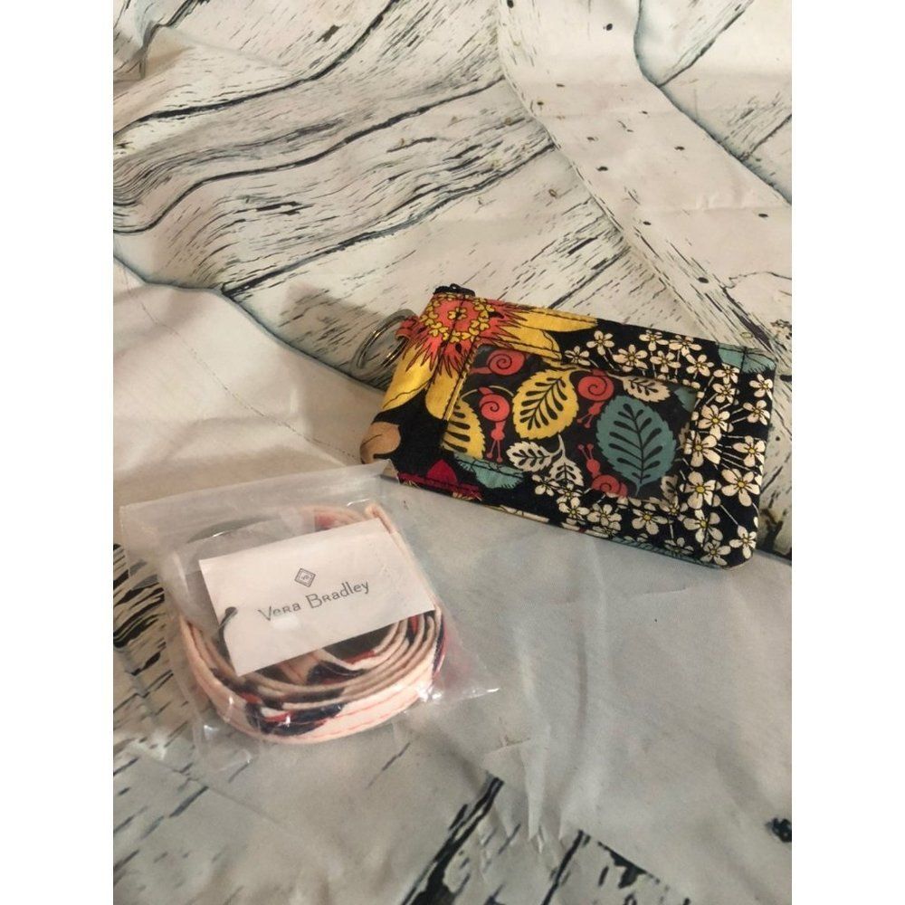 Vera bradley id wallet strap key lot